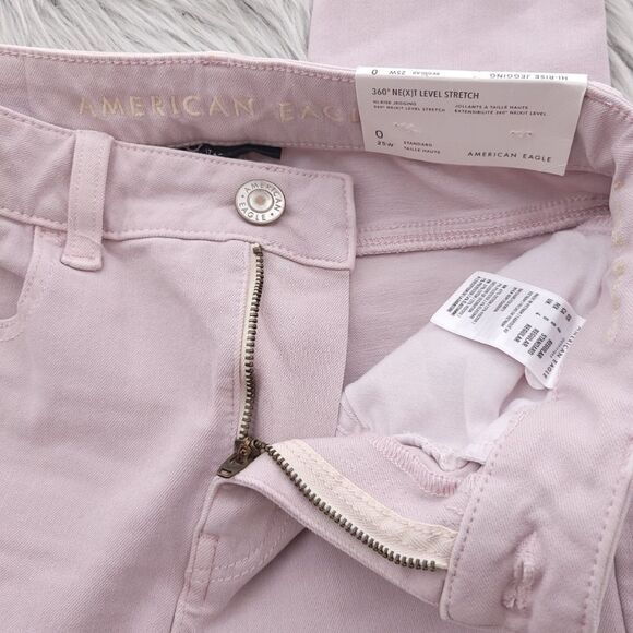American Eagle Hi-Rise Jegging 360 Ne(x)t Level Stretch Distressed Jeans 0/25 - Picture 8 of 11